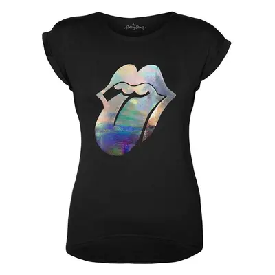 The Rolling Stones Ing Foil Tongue Womens Black