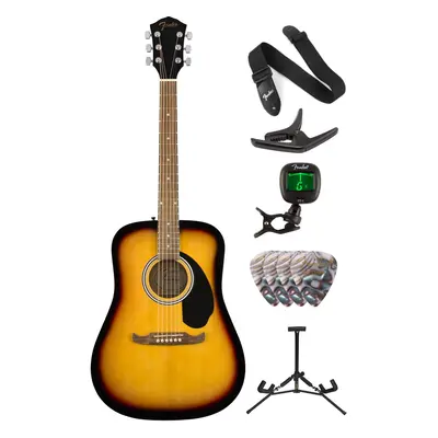 Fender FA-125 Dreadnought Acoustic WN Deluxe SET Sunburst Akusztikus gitár