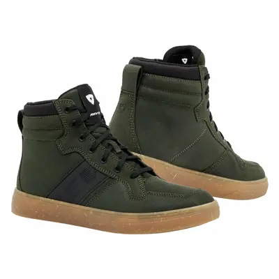 Rev'it! Kick Dark Green/Brown Motoros cipők