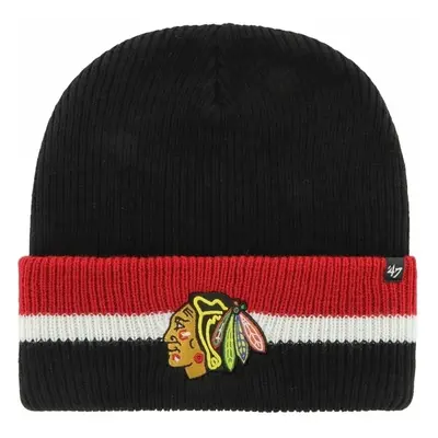 Chicago Blackhawks Split Cuff Knit Black Sapka