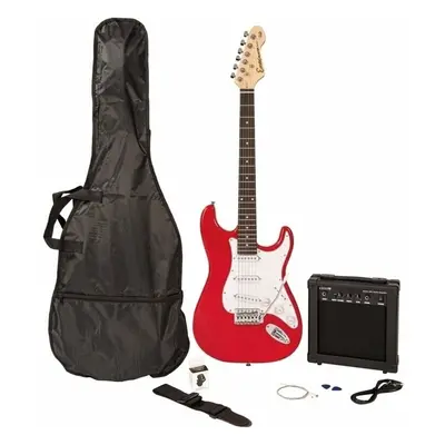 Encore E60 Blaster Pack Gloss Red Finish Elektromos gitár