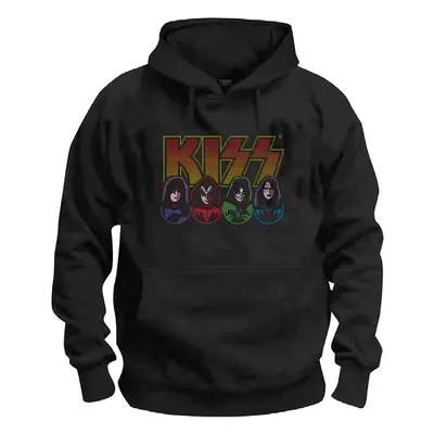 Kiss Pulóver Logo, Faces & Icons Black