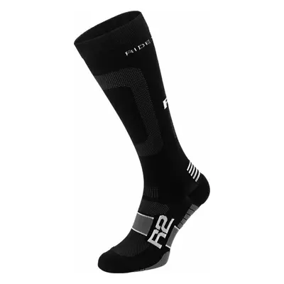 R2 Power Bike Socks Black/White Kerékpáros zoknik