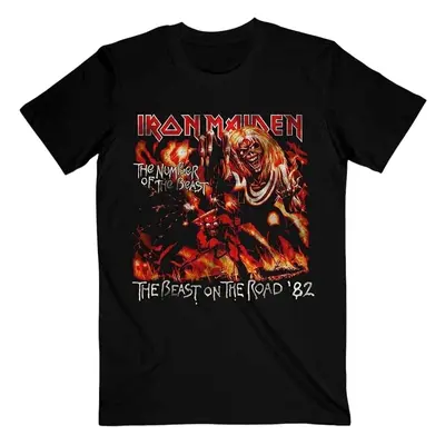 Iron Maiden Ing Number Of The Beast The Beast On The Road Vintage Unisex Black