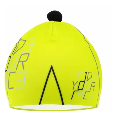 R2 Pompon Neon Yellow/White/Black Sapka