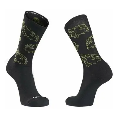 Northwave Core Sock Black/Forest Green Kerékpáros zoknik