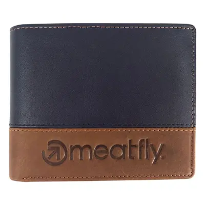 Meatfly Eddie Premium Leather Navy/Brown Pénztárca