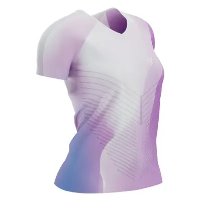 Compressport Performance SS Tshirt W Royal Lilac/Lupine/White Rövidujjú futópólók