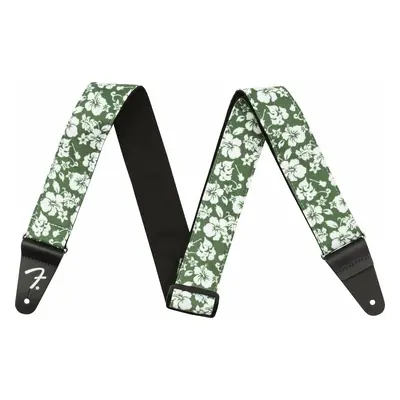 Fender 2'' Hawaiian Strap Green Floral Textil gitár heveder Green