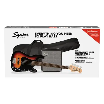 Fender Squier Affinity Series Precision Bass PJ Pack LRL 3-Color Sunburst Elektromos basszusgitá