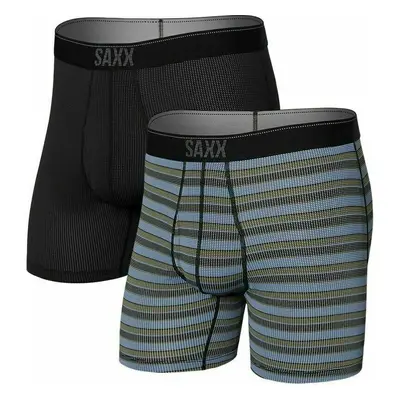 SAXX Quest 2-Pack Boxer Brief Sunrise Stripe/Black II Fitness fehérnemű