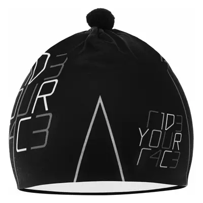 R2 Pompon Black/White/Gray Sapka