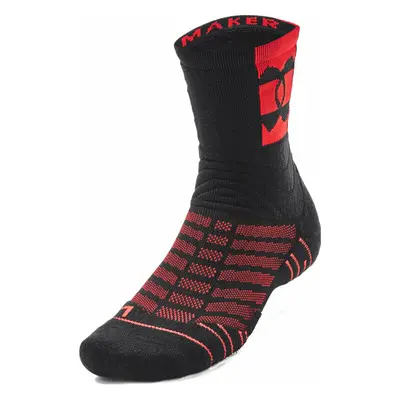 Under Armour UA Playmaker Mid Crew Black/Bolt Red Fitness zoknik