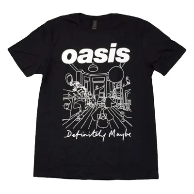 Oasis Ing Definitely Maybe Line Drawing Unisex Black