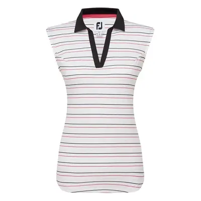 Footjoy Sleeveless Striped Lisle Black Rövid ujjú póló