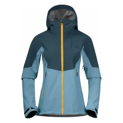 Bergans Senja Hybrid Softshell W Jacket Smoke Blue/Orion Blue/Light Golden Yellow Síkabát