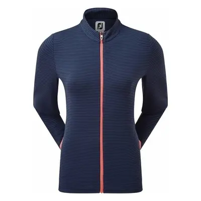 Footjoy Full-Zip Lightweight Navy/Bright Coral Pulóver