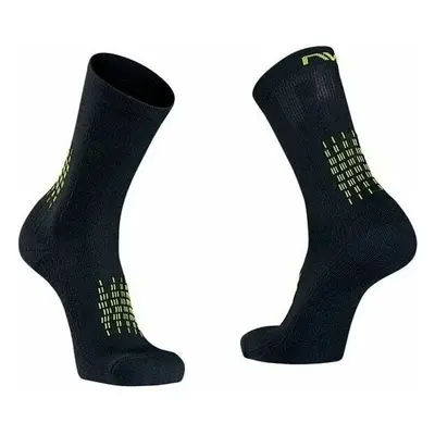 Northwave Fast Winter High Sock Black/Yellow Fluo Kerékpáros zoknik