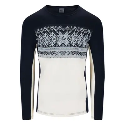 Dale of Norway Vail Mens Crew Neck Baselayer Off White/Navy Pulóver