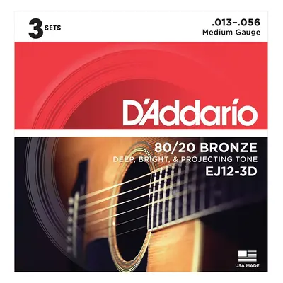 D'Addario EJ12-3D Akusztikus gitárhúrok