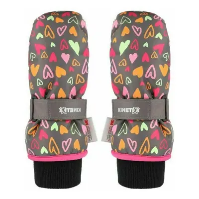 KinetiXx Candy Mini Grey Printed Hearts Síkesztyű