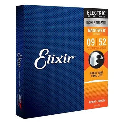 Elixir Nanoweb Super Light 7-String Elektromos gitárhúrok