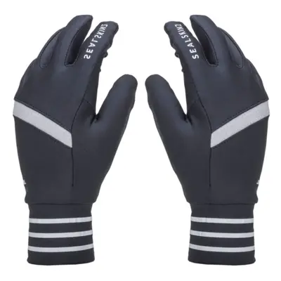 Sealskinz Solo Reflective Glove Black/Grey Kesztyű kerékpározáshoz