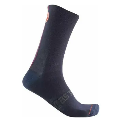 Castelli Racing Stripe Sock Savile Blue S/M Kerékpáros zoknik