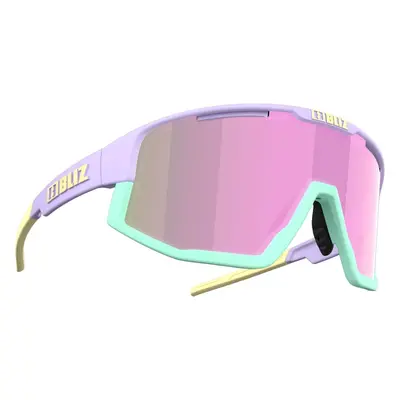 Bliz Fusion Matt Pastel Purple w Yellow Logo Mint Jawbone/Brown w Pink Multi plus Spare Jawbone 