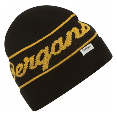 Bergans Bergans Logo Beanie Black/Light Golden Yellow Téli sapka