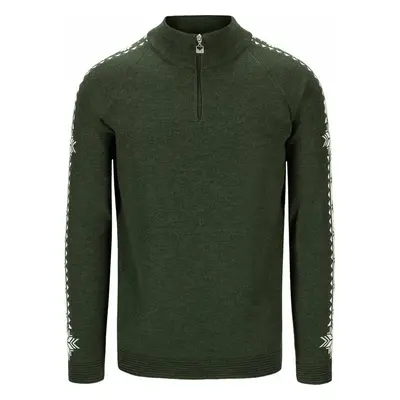 Dale of Norway Geilo Mens Sweater Dark Green/Off White Pulóver