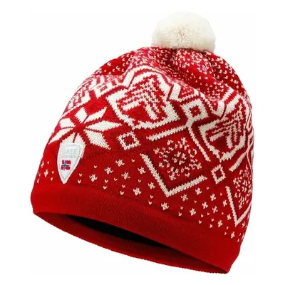 Dale of Norway Winterland Unisex Merino Wool Hat Raspberry/Off White/Red Rose Téli sapka