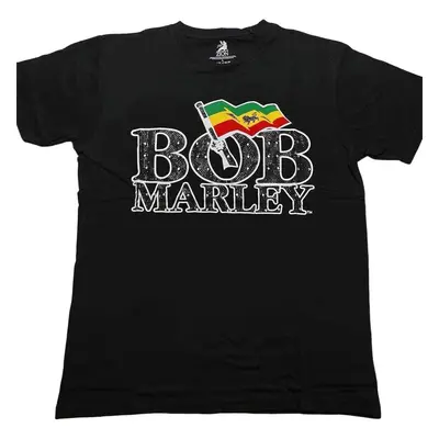 Bob Marley Ing Flag Logo Unisex Black