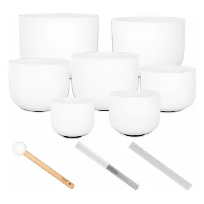 Sela Crystal Singing Bowl Set Frosted 440Hz Egy éneklő tál készlet