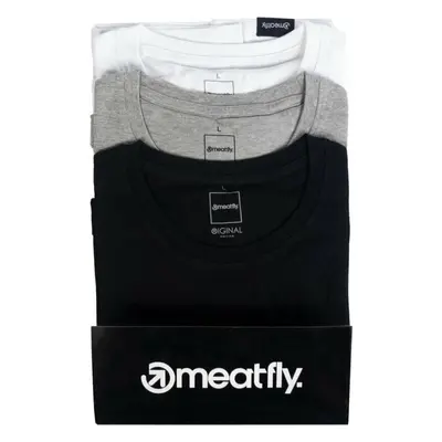 Meatfly Logo Multipack Black/Grey Heather/White Póló