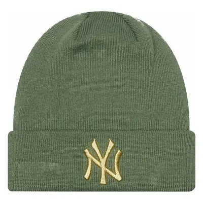 New York Yankees MLB Women's Metallic Logo Beanie Green Sapka