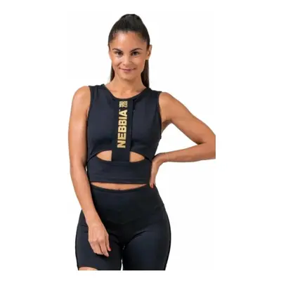 Nebbia Honey Bunny Crop Top Black Fitness póló