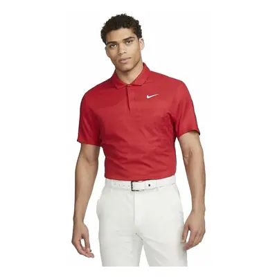 Nike Dri-Fit ADV Tiger Woods Mens Golf Gym Red/University Red/White Rövid ujjú póló