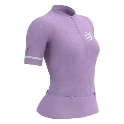 Compressport Trail Postural SS Top W Lupine/White Rövidujjú futópólók