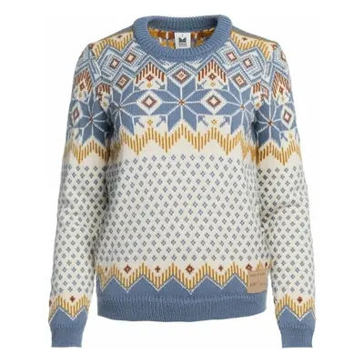 Dale of Norway Vilja Womens Knit Sweater Off White/Blue Shadow/Mustard Pulóver