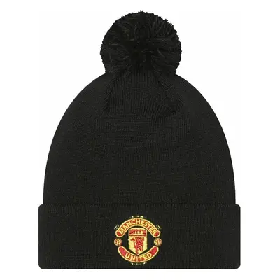 Manchester United FC Kids Wordmark Bobble Beanie Black Sapka