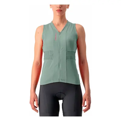 Castelli Anima Sleeveless Trikó Defender Green/Persian Red