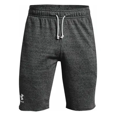 Under Armour Men's UA Rival Terry Shorts Pitch Gray Full Heather/Onyx White Fitness nadrág