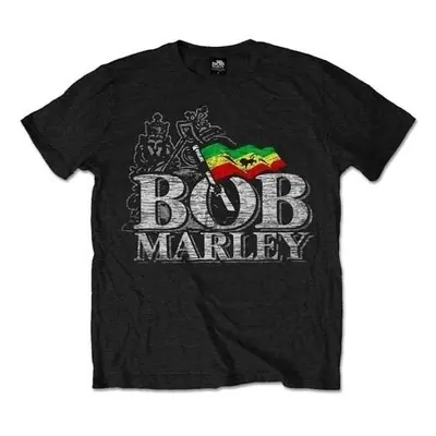 Bob Marley Ing Distressed Logo Unisex Black