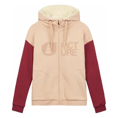 Picture Basement Plush Z Hoodie Women Rose Creme Kapucnis felső