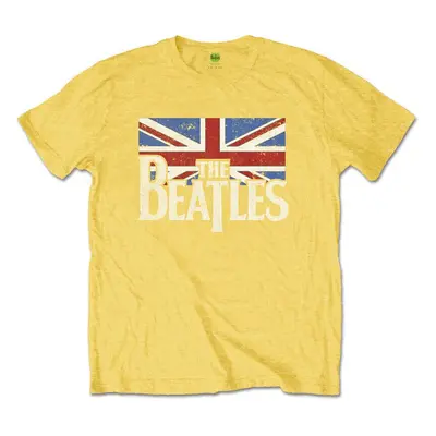 The Beatles Ing Drop T Logo & Vintage Flag Kids Yellow - év