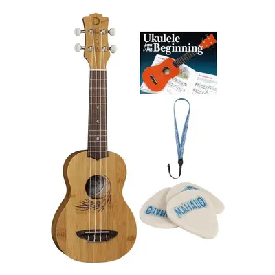 Luna UKE-BAMBOO-S SET Natural Szoprán ukulele