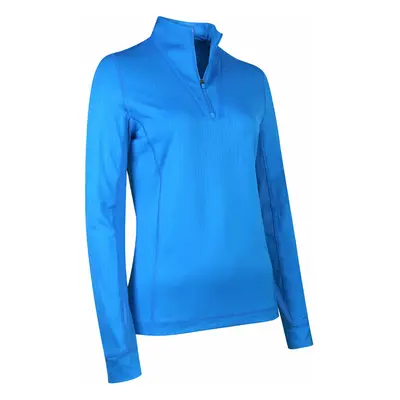 Callaway Solid Sun Protection 1/4 Zip Blue Sea Star Pulóver