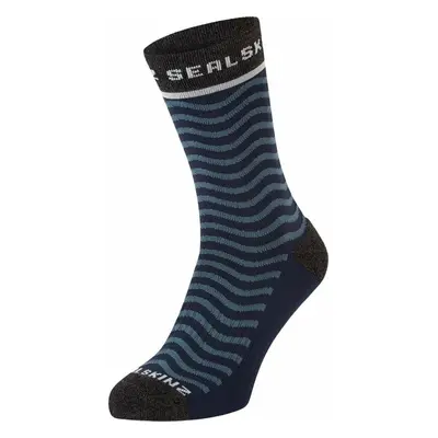 Sealskinz Rudham Mid Length Meteorological Active Sock Navy/Cream L/XL Kerékpáros zoknik