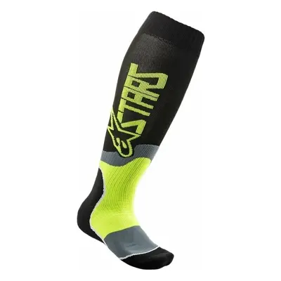 Alpinestars Zokni MX Plus-2 Socks Black/Yellow Fluorescent